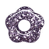 80 - Fleur Capucine paillettes mauve