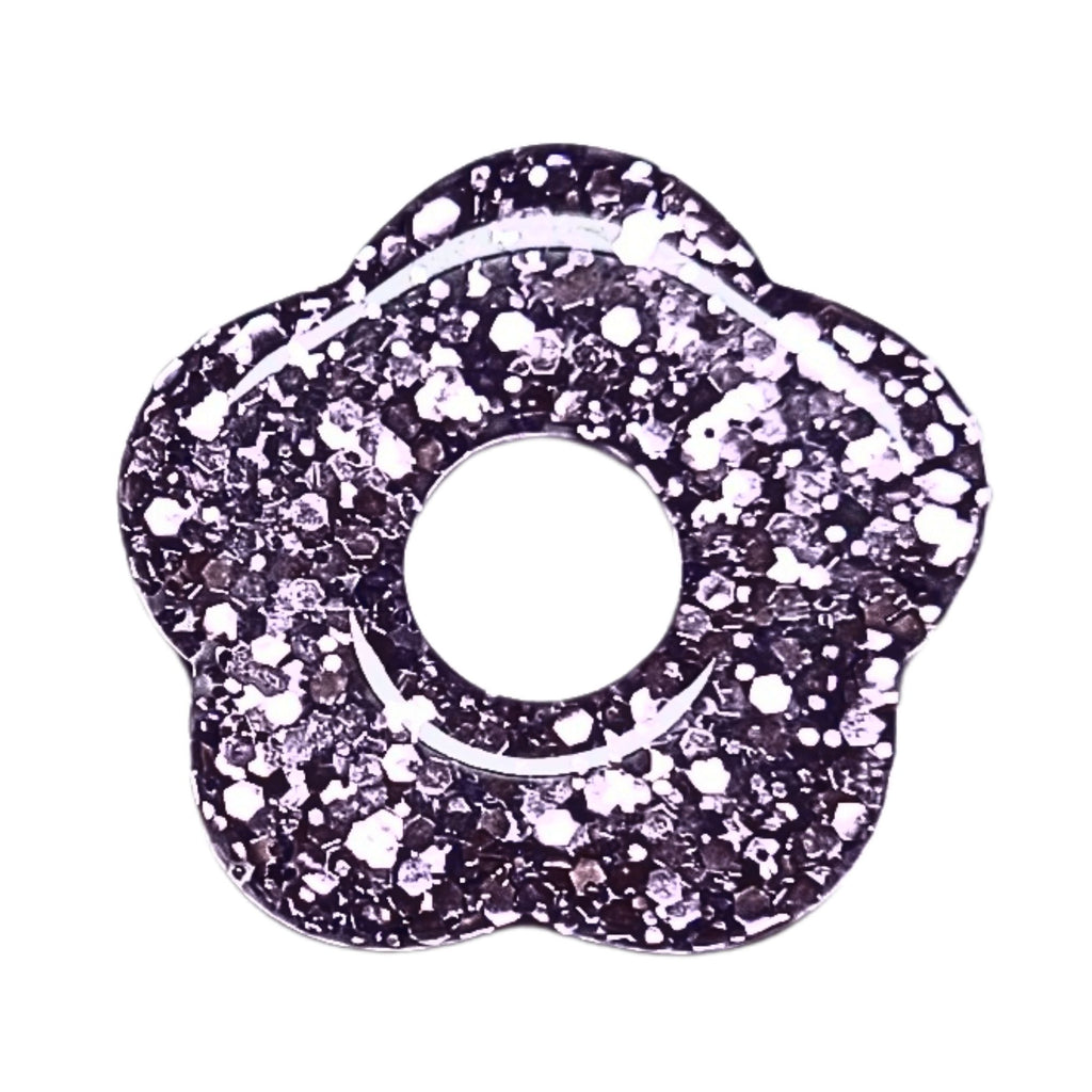80 - Fleur Capucine paillettes mauve
