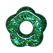 81 - Fleur Capucine paillettes émeraude