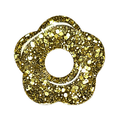 78 - Fleur Capucine paillettes dorées