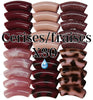 Camaieu 43- Lot mixte tubes incurvés Cerises/fraises léopard 12MM