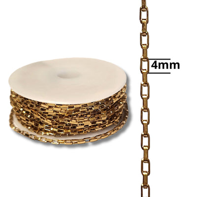 Chaîne doré en acier inoxydable x 1 Mètre, Réf AI-3