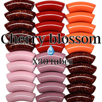 Camaieu 80- Lot mixte tubes incurvés Cherry blossom 12MM