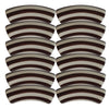 463 - Tubes incurvés DESIGN - Motif Rayures 12MM - Chocolat