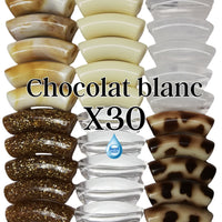 Camaieu 47- Lot mixte tubes incurvés Chocolat blanc 12MM