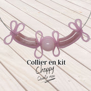 KIT collier collection Choppy - Quartz rose