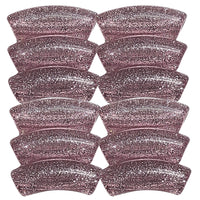 40- Tubes incurvés à paillettes, Rose mauve 12MM