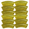 12- Tubes incurvés à paillettes, Citron 12MM