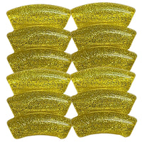 12- Tubes incurvés à paillettes, Citron 12MM