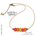 DISKORA collier Multicolore Fluo