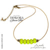 DISKORA collier Jaune Fluo