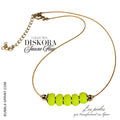DISKORA collier Jaune Fluo