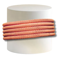 9- Bracelet élastique cotte de mailles - Corail Mat