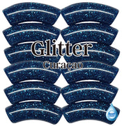 314- Tubes incurvés Glitter Curaçao 12MM