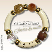 KIT bracelet collection GEOMIX Strass - Ivoire & Nude