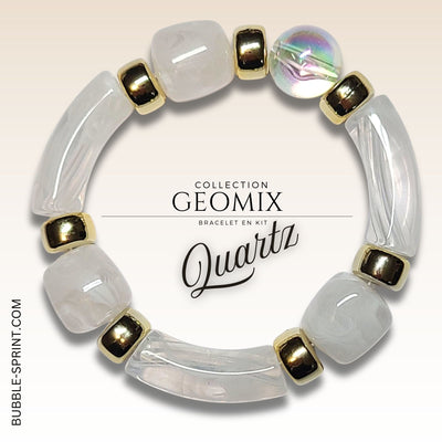 KIT bracelet collection GEOMIX - Quartz blanc