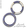 453 - Tubes incurvés DESIGN - Motif Rayures 8MM - Bleu