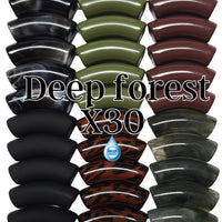 Camaieu 66- Lot mixte tubes incurvés Deep forest 12MM