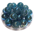 300 - Boules acryliques Glitter AB Denim turquoise 20MM