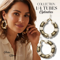 1- Cylindres 1/4 de tube - Quartz blanc 12MM