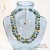 338 - Boules acryliques Swirl Creamy/Kaki/Denim 12MM