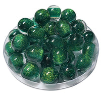 299 - Boules acryliques Glitter AB Emeraude 16MM