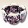 MOON 1055- Palet lune incurvé DESIGN - Motif Flamant rose