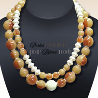 219 - Boules acryliques Nude Caramel 20MM