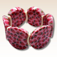 MOON 1052- Palet lune incurvé DESIGN - Motif Fraises
