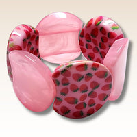 MOON 1052- Palet lune incurvé DESIGN - Motif Fraises