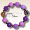 235 - Boules acryliques Glitter AB Ambre 16MM