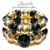 319 - Boules acryliques effet Murano - Noir 20MM