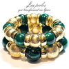 318 - Boules acryliques Effet Murano - Vert 16MM