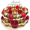 316 - Boules acryliques Effet Murano - Rouge 16MM