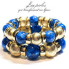 317 - Boules acryliques Effet Murano - Bleu 16MM