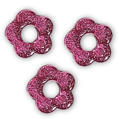 97- Fleur BABY glitter framboise - 20mm