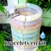 PACKS bracelets, granite pastel