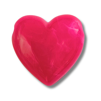 4- Coeur Heartline,  Rose Fuchsia marbré