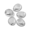 Perles Galets brossées en CCB, Réf CCB75A - Argent 18MM