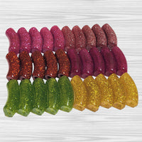 Camaieu 84- Lot mixte tubes incurvés Glitter candy 12MM