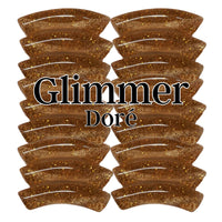 281- Tubes incurvés Glimmer doré 8MM