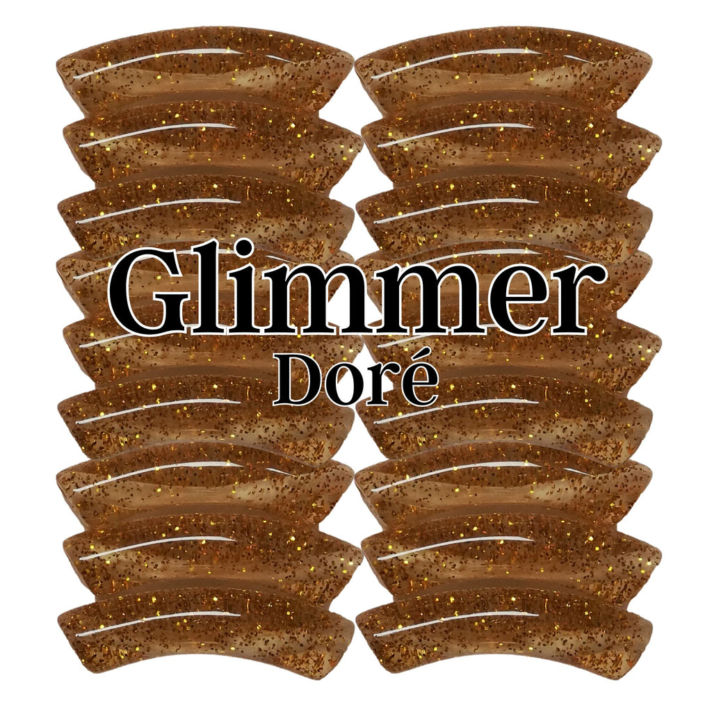 281- Tubes incurvés Glimmer doré 8MM