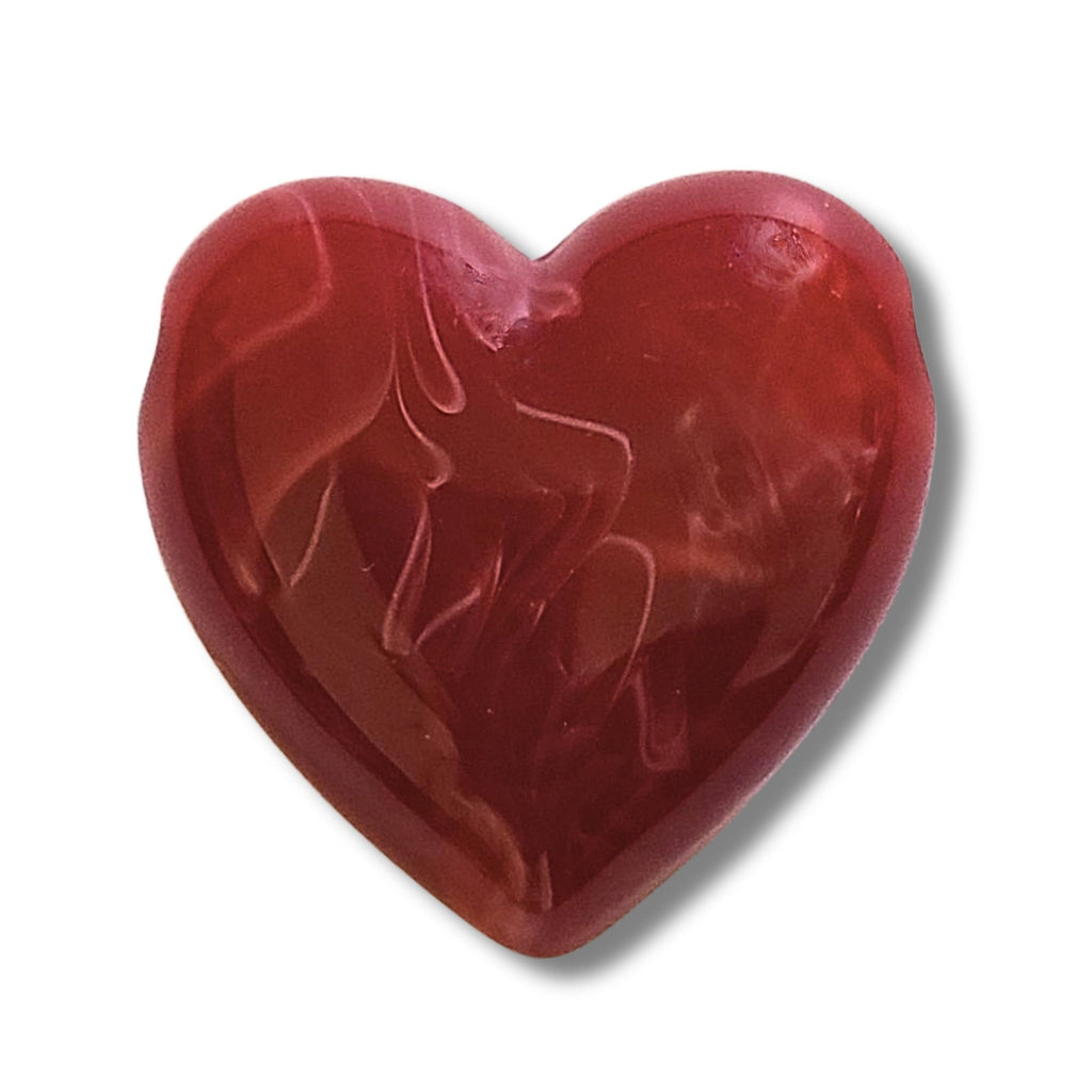 6- Coeur Heartline,  Grenat marbré