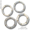 460 - Tubes incurvés DESIGN - Motif Rayures 8MM - Greige