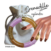 Bracelet SIGNATURE Grenadille cylindre