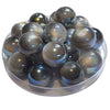 297 - Boules acryliques Oeil de chat AB - Gris 20MM