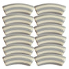 460 - Tubes incurvés DESIGN - Motif Rayures 12MM - Greige