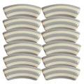 460 - Tubes incurvés DESIGN - Motif Rayures 12MM - Greige
