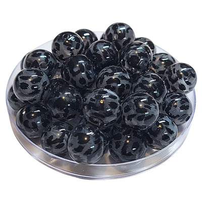 233 - Boules acryliques Léopard Gris fumé 16MM