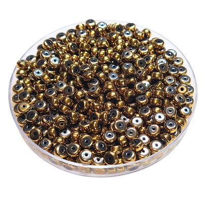 6MM- Rondelles en Hématite, dorées réf HD-3